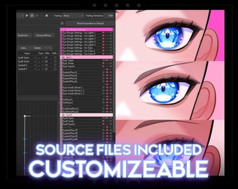 Vollständig anpassbares Rigged-Augen-Set per Drag-N-Drop für Live2d! - Vtuber-Modellaugen mit vollständiger Physik (Version 2)
