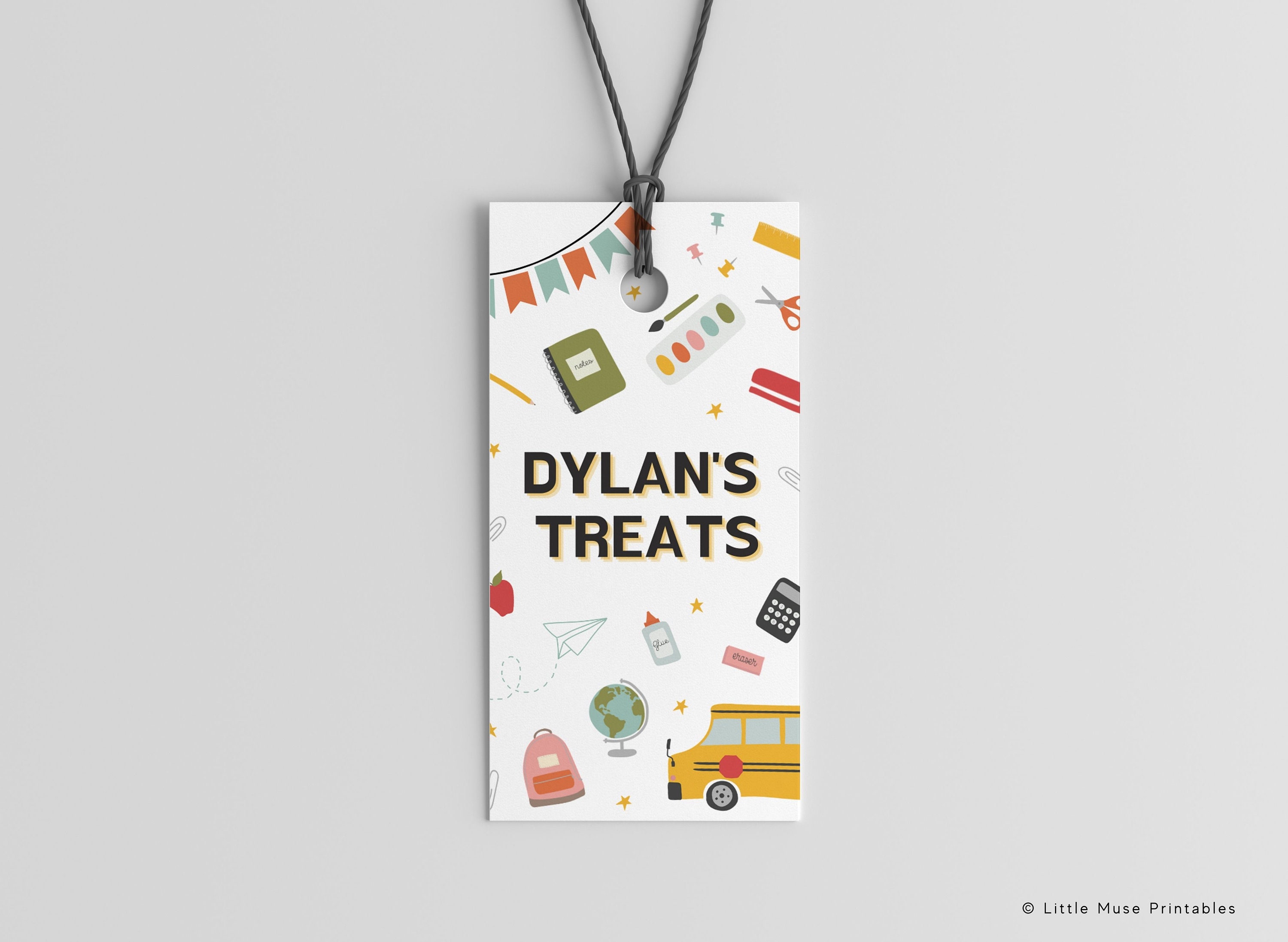 Editable School Party Favor Tag, Editable Back to School Favor Tag ...