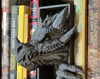 Dragon / Drake / Livre / Support de livre / Bibliothèque / Book Nook / Book Nook / Diverses couleurs