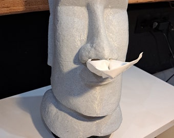 Distributeur de mouchoirs Moai imprimé en 3D / diverses couleurs
