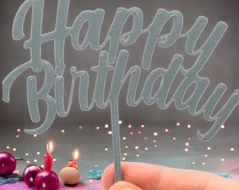 Caketopper: Happy Birthday hoogtepunt voor je taart!