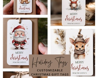 Christmas Gift Tags | Printable Download | Holiday Gift Tag | Christmas Gift Labels | Printable Christmas Tags from Santa | CM6001 CH