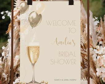 Pearls Prosecco Bridal Shower Welcome Sign,Bridal Shower Welcome Sign Pearls And Prosecco, pearls and prosecco bridal shower welcome signPEP