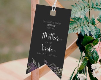 Reserved Tags For Wedding, Rehearsal Dinner Favors Tags, reserved seat sign for father of bride, reserved chair sign father of the groom, HW