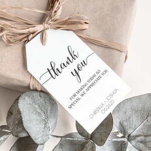 Minimal Wedding Favor Tag, Rehearsal Dinner Favor Tags And Bags, Wedding Favor Tags Instant Download, welcome bag tags MN