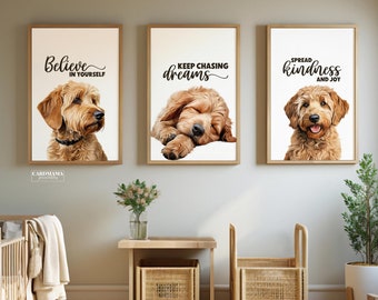 Nursery Wall Art Goldendoodle, Goldendoodle art for Nursery, Goldendoodle Nursery art, Golden Doodle Nursery Art, Golden Retriever Nursery