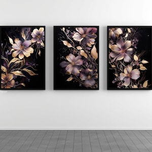 Set of three botanical prints, Set of 3 Tropical Leaf Watercolor prints, Botanical wall art, 3-Piece Luxury Home Decor, Set Of 3 Wall Prints
