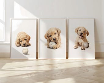 golden retriever nursery decor baseball, Girl Nursery Wall Art, Yellow lab puppy decor, baby girl room print,Boy Nursery Wall Art Dogs