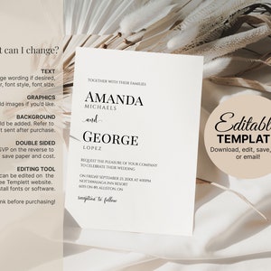 George Michael Invitation Wedding Invite With Qr Code and Pictures, Wedding Invite Printable ...