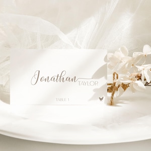 wedding place cards with meal choice indicator, Name Card Template, Meal Icon, Boho Wedding Place Card Template, Printable Name Cards, NT