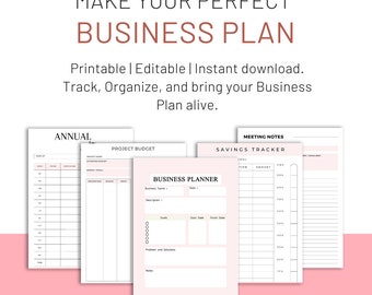 Business Planner Printable | Canva Planner PDF | Start Up Business | Digital Business Planner| Business Planner 2023 | Small Business Planne