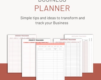 Business Planner Printable | Canva Planner PDF | Digital Business Planner| Business Bundle| Business Planner 2023| Small Business Planner