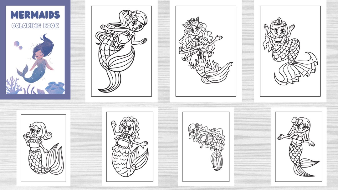 Mermaid Coloring Pages | Mermaid Coloring Pages for Girls, Teens & Kids ...