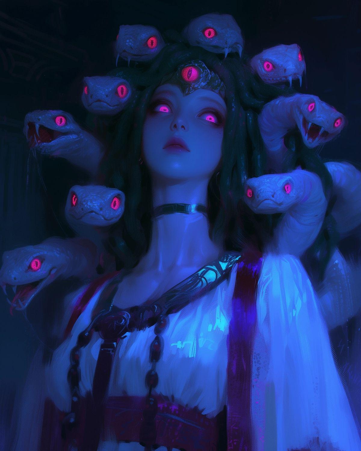 Gorgon Spirit Companion for Warding, Shadow Reclamation & Protective Gaze Magic | S’s Binding of Silence and Sovereignty