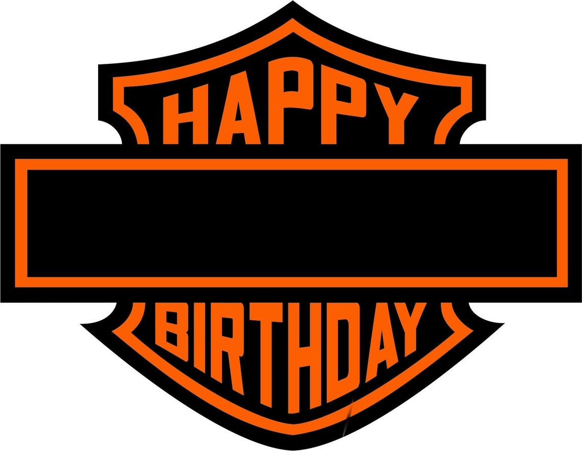Customizable Harley Davidson Cake &amp; Cupcake Topper Perfect for Biker ...