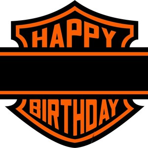 Customizable Harley Davidson Cake &amp; Cupcake Topper Perfect for Biker ...