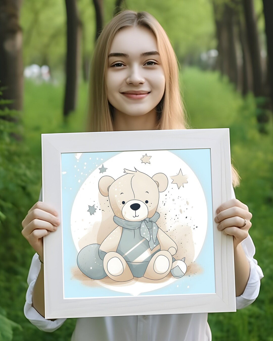 Adorable Teddy Bear Printable Art for Kids Room or Nursery Etsy