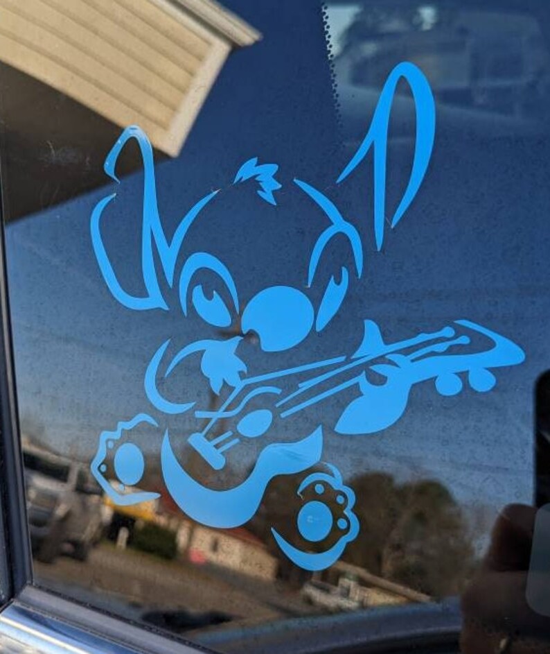 Stitch Vinyl Window Decal Etsy