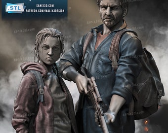 The Last of Us Joel and Ellie 1/9 Scale Statue Set