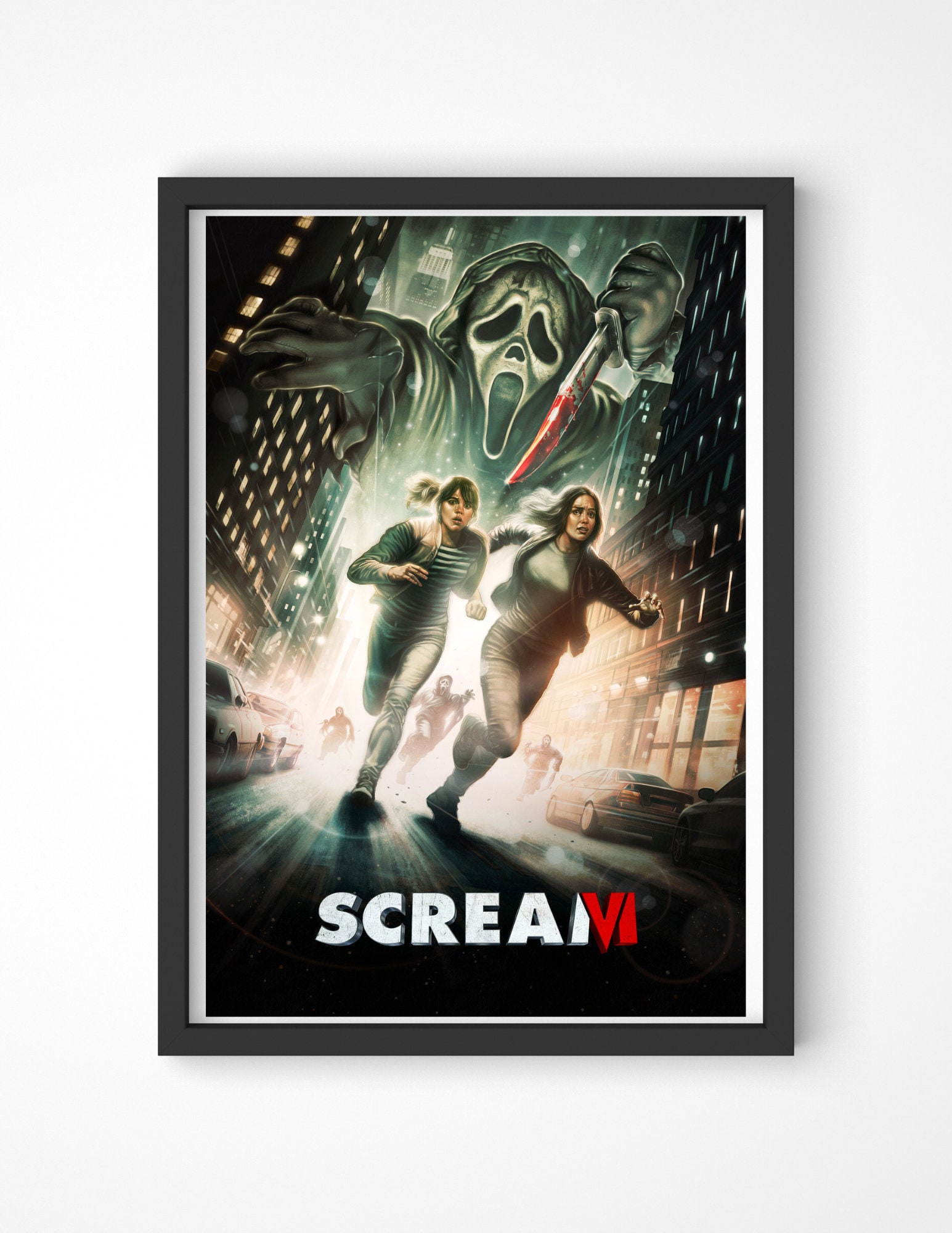  Scream 6 (Jenna Ortega, Tara Carpenter) Movie Poster - 11x17  Inches **CANVAS EDITION**: Posters & Prints