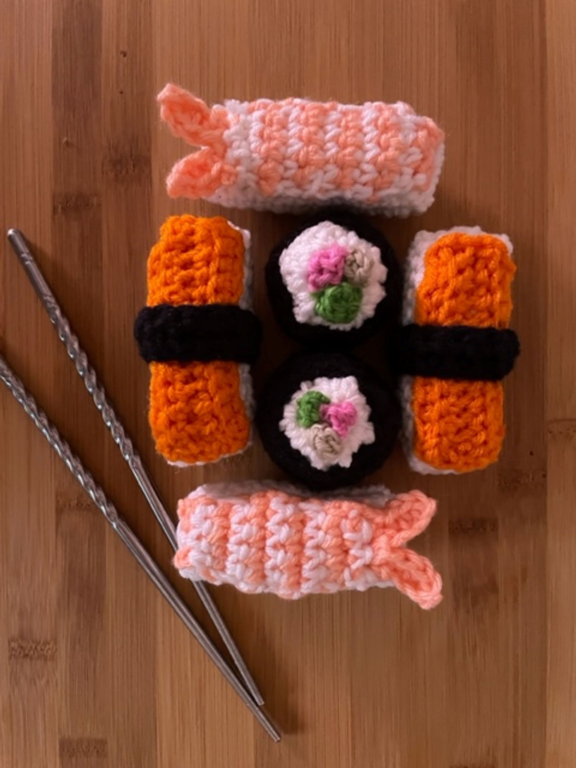 Crochet a Colorful Sushi Set For Play Or Display … Yum!