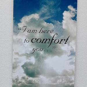 Christian sympathy card to comfort one.