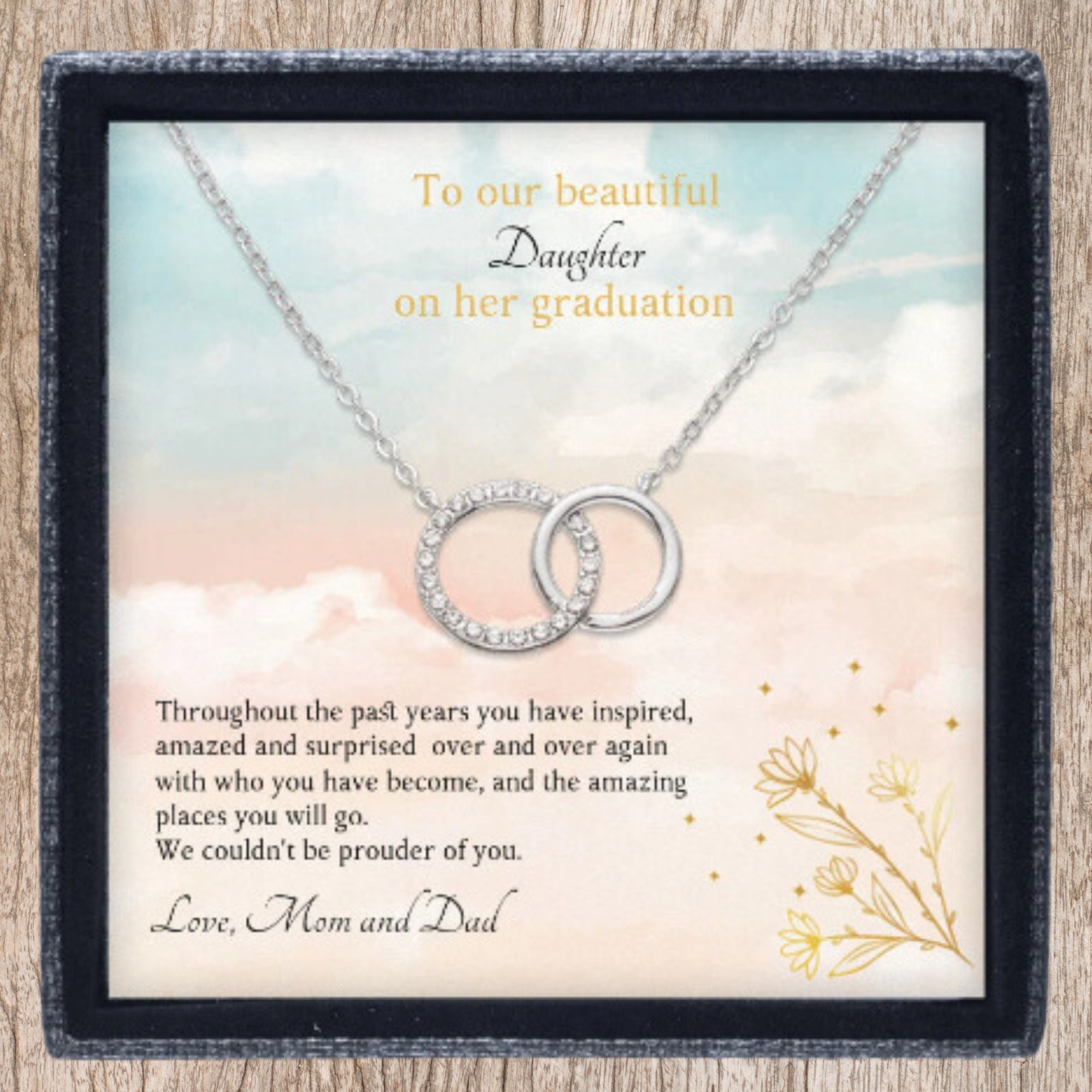 Daughter Graduation Message Necklace Gift, to Our Daughter on ...