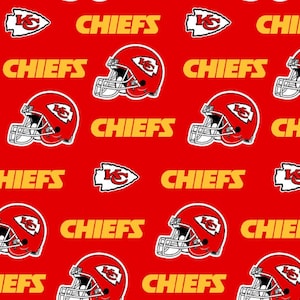 Kansas City Chiefs Football NFL Fabric in Red 58" Wide 100% Cotton Fabric from Fabric Traditions