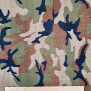 FLEECE Anti-Pill Camouflage PRE-CUT Fabric 100% Polyester