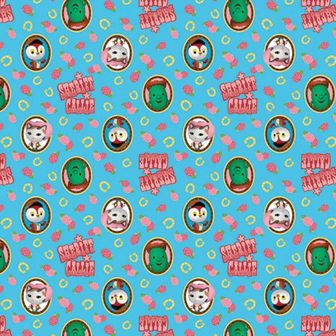 Disney Sheriff Callie Badge Toss 1/3 YARD Fabric From Springs Creative ...