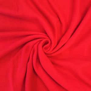 FLEECE Blizzard Solid Red PRE-CUT Polar Fleece 100% Polyester
