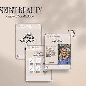 Seint Beauty Instagram Canva Template (Neutral)