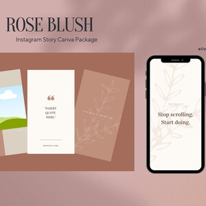Rose Blush Canva Instagram Story Templates