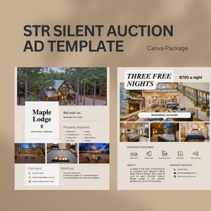 STR Silent Auction Template- Minimal Style