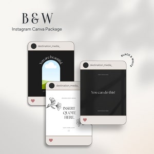 Black and White Template Package for Instagram