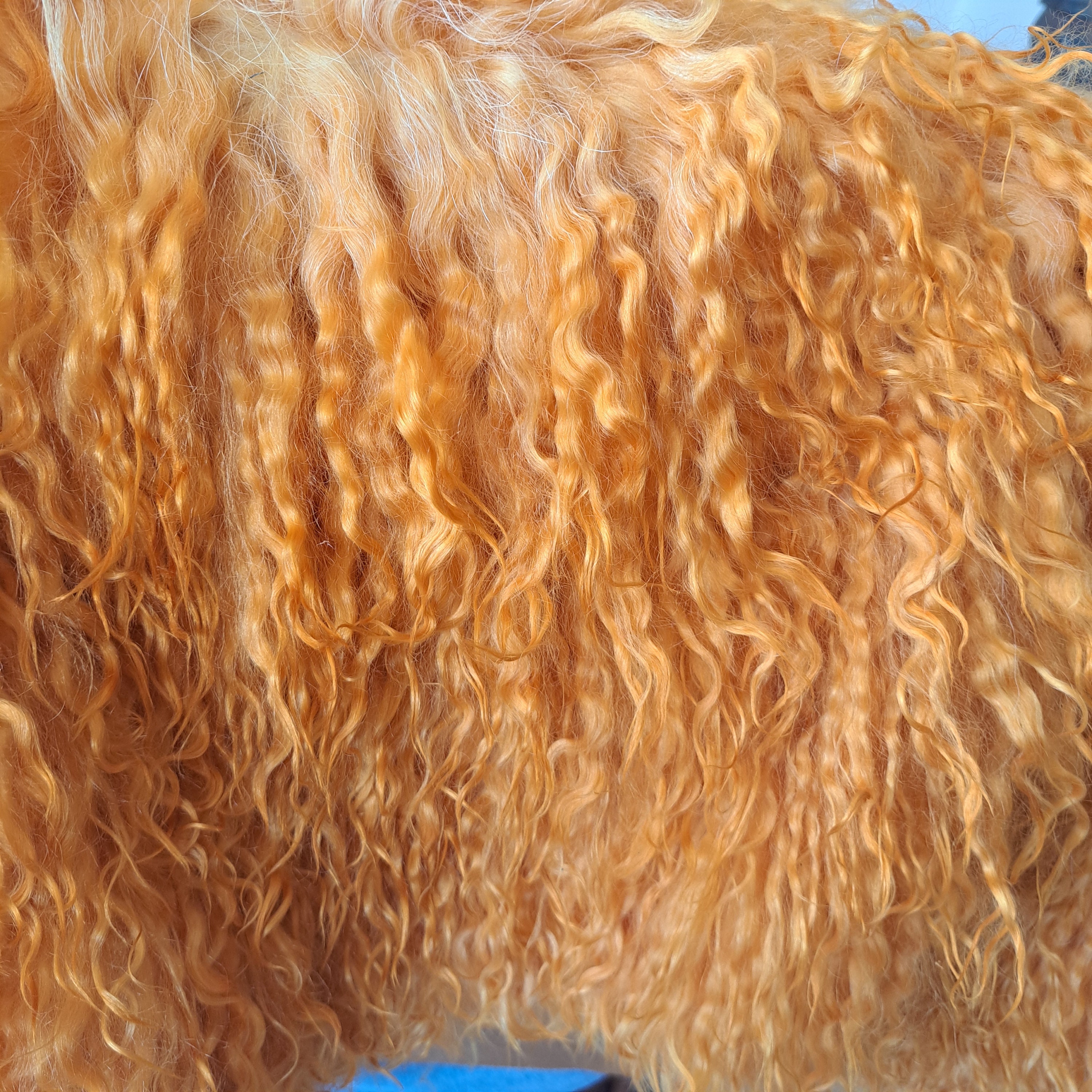 Dyed Goat Hair , Goat Hair on the Skin,natural Curls of Goats, for Handmade Dolls Hair,mohair ...