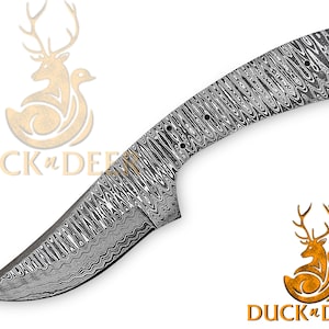 Handmade Damascus Steel Blank Blade Hunting Knife, Damascus Blank Blade, Damascus Knife, Damascus Knive