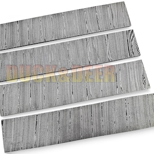 10" Damascus Billet, Set of 4 Handmade Damascus Steel Blank Billet for Knife making, Damascus Billet for making Blank Blades, 2” Wide Billet