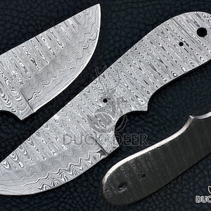 Handmade Damascus Steel Blank Blade Hunting Knife, Damascus Blank Blade Tracker Knife, Damascus Knife, Damascus Knive, Damascus Blank Blades