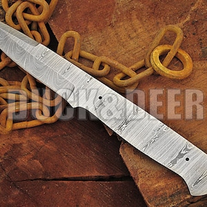Handmade Damascus Steel Blank Blade Hunting Knife, Damascus Blank Blade, Damascus Knife, Damascus Knive