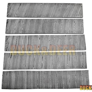 10" Damascus Billet, Set of 5 Handmade Damascus Steel Blank Billet for Knife making, Damascus Billet for making Blank Blades, 2” Wide Billet