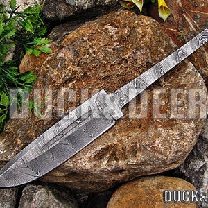 Damascus blank blade, custom handmade damascus steel blank blade hunting knife