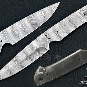 Handmade Damascus Steel Blank Blade Hunting Knife, Damascus Blank Blade Tracker Knife, Damascus Knife, Damascus Knive, Damascus Blank Blades