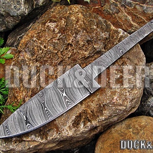 Damascus blank blade, custom handmade damascus steel hunting blank blade