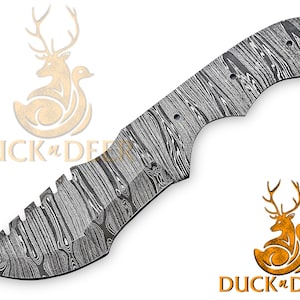 Handmade Damascus Steel Blank Blade Hunting Knife, Damascus Blank Blade Tracker Knife, Damascus Knife, Damascus Knive