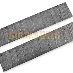 Damascus Billet, Pair of 10" Handmade Damascus Steel Blank Billet for Knife making, Damascus Billet for making Blank Blades, 2” Wide Billet