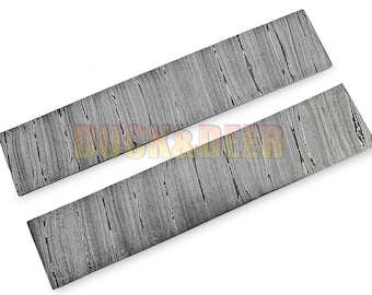 Damascus Billet, Pair of 10" Handmade Damascus Steel Blank Billet for Knife making, Damascus Billet for making Blank Blades, 2” Wide Billet