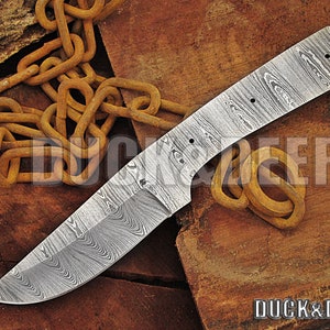 Handmade Damascus Steel Blank Blade Hunting Knife, Damascus Blank Blade Tracker Knife, Damascus Knife, Damascus Knive, Damascus Blank Blades