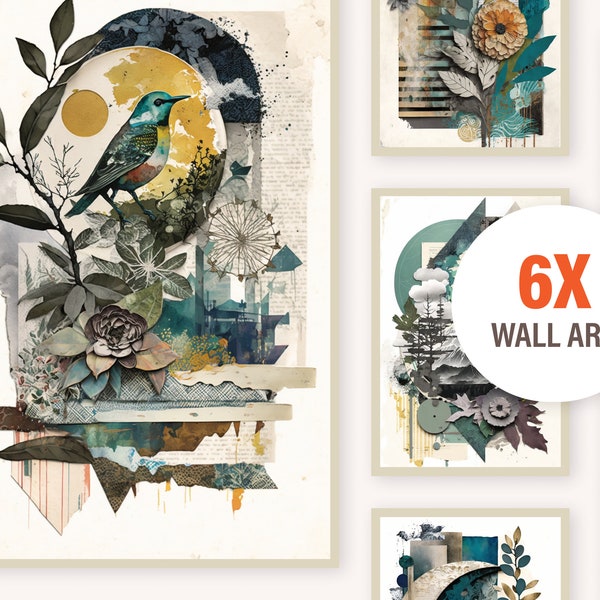 Mixed Media Poster Etsy