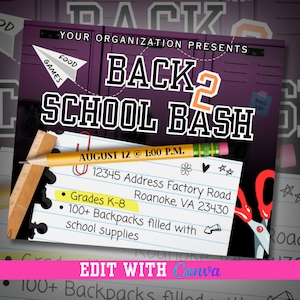 Back 2 School Bash Flyer | Back to School Template | Social Media Flyer